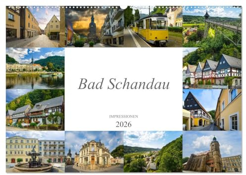 Bad Schandau Impressionen (Wandkalender 2026 DIN A2 quer), CALVENDO Monatskalender: Zu Besuch in der sächsischen Kleinstadt Bad Schandau (CALVENDO Orte)