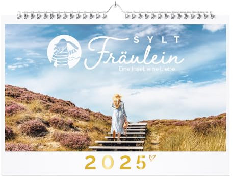 Sylt Fräulein - Kalender 2025 - Premium Qualität Format: 59,4 x 42,0 cm Monatskalender: Wandkalender mit den schönsten Syltbildern für dein Zuhause