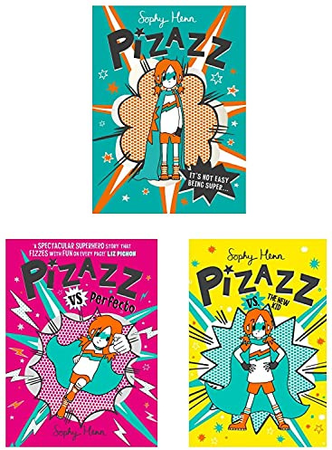 Sophie Henn Pizazz Series 3 Book Set ( It's Not Easy Being Super, Vs Perfecto, The New Kid)