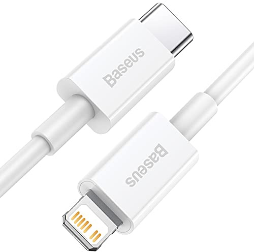 Baseus Superior, Lade- & Data Übertragungskabel, weiß, 0.25 m, 20 W, USB Type C & Lightning, Schnellladung