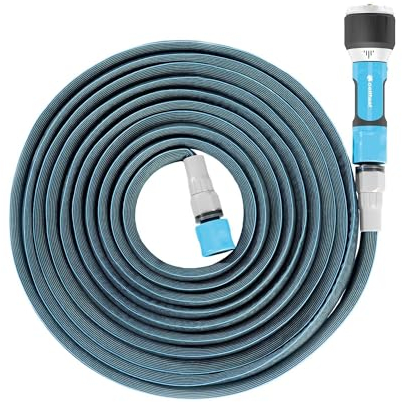 CELLFAST Reinigungsspritze Reinigungslanze Set Mit Dehnbaren Wasserschlauch Gartensprinkler Rasensprenger Für Rasen Blumen Pflanzen ZygZag 7,5 15 m