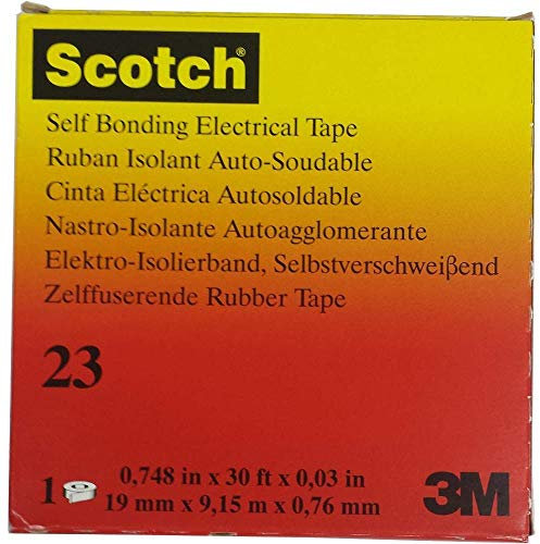Ruban Isolant Auto-soudable Scotch® 23 3M 19mm x 9.15m Noir LEDKIA