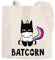 Jutebeutel Batcorn Einhorn Unicorn Baumwolltasche Stoffbeutel Tragetasche Moonworks® natur 2 lange Henkel