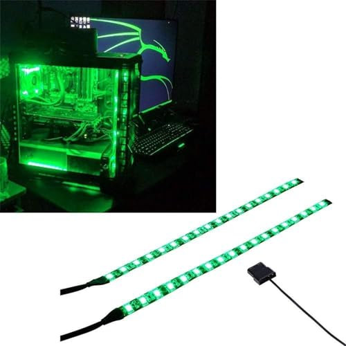 Ubanner PC LED Flexible Light Strip Computer Lighting Green with Magnetic for PC Case Computer Lighting Kit