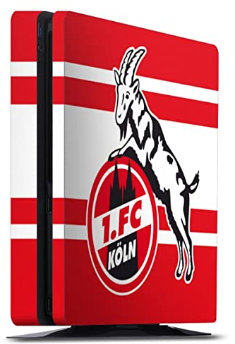 DeinDesign Skin kompatibel mit Sony Playstation 4 Slim Folie Sticker 1. FC Köln Offizielles Lizenzprodukt Wappen