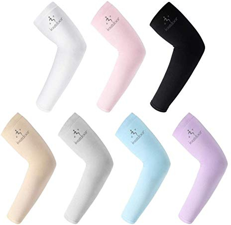 ioutdoor Arm Sleeves Kühlung UPF 50+, Kompressions Armstulpen, Sonnenschutz Arm Ärmel, Elastische, Atmungsaktiv, Anti-Rutsch, Kein Verblassen, Pillingresistent, Unisex-Ärmlinge für im Freien Sport