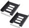 TRIXES Paquete de 2 Kits de Montaje Interno Metal Negro para Unidades Portatiles SSD de 2,5 Pulgadas y Unidades de Disco Duro de 3,5 Pulgadas - Reemplazos de Montaje para Discos Duros