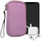 kwmobile Handytasche für Smartphones L - 6,5 - Neopren Handy Hülle Lavendel - Handy Tasche 16,5 x 8,9 cm Innenmaße