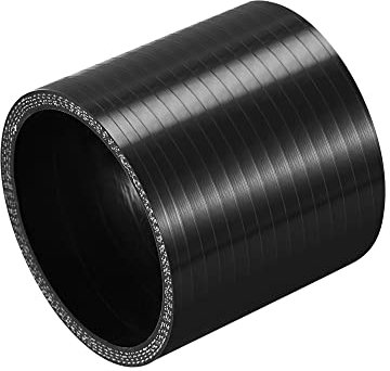 X AUTOHAUX 80mm 3.15 ID Coche Recto Silicona Tubo Acoplador Tubo 76mm Negro