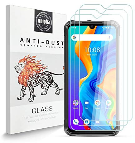 Zidwzidwei Pellicola Protettiva in Vetro Temperato per Umidigi Bison [3Pezzi], Durezza 9H, 2.5D Alta Definizione, Senza Bolle, Anti Graffio Protezione Schermo per Umidigi Bison