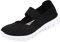 ERLINGO Zapatos deportivos para caminar para mujer, ligeros, elásticos, transpirables, modernos, cómodos, sin cordones, zapatos deportivos Mary Jane, Negro 2, 38 EU