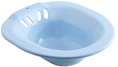 Cabilock Toilette Sitzbad Badewanne Bidet Einsatz Insert Becken für Wc Hämorrhoidenbehandlung Schwangere Damm Episiotomie ältere Menschen Blau