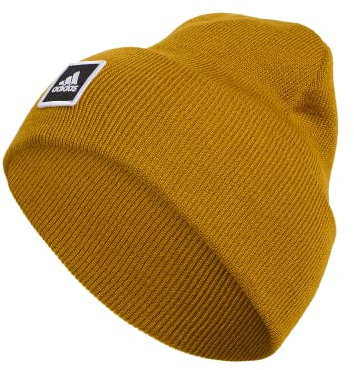 adidas Unisex-Erwachsene Beanie-Mütze mit breiten Manschetten, Mesa braun/schwarz/weiß, Einheitsgr��e