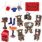 Toyland® 8-teiliges Feengarten-Zubehör-Set und 1 Packung Aufkleber – Miniatur-Feen-Zubehör inklusive Wäscheleine