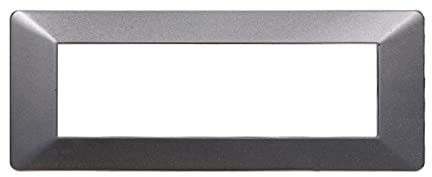 Kompatibel mit Vimar Plana (7 Module / Sitzer, dunkler Stahl)