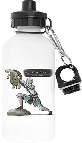 Capzy Elden Ring - Praise The Dog Blanco Botella De Agua Aluminio Para Exteriores Pollutant Free White Water Bottle Aluminium For Outdoors