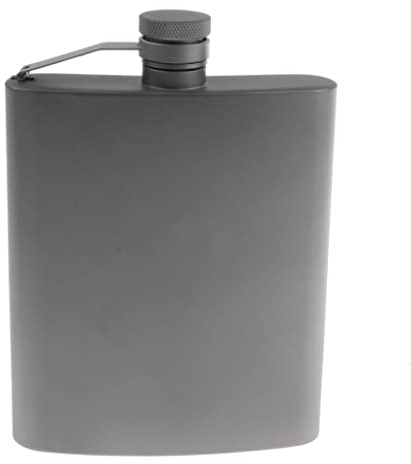 BESSTUUP Flasque en titane argenté pour homme et femme - 200 ml