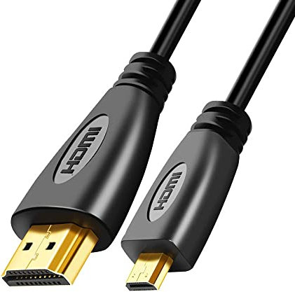 zalati Konverterkabel Micro HDMI auf HDMI Stecker Adapter für Handy/Tablet/Laptop Anschluss mit TV Projektor