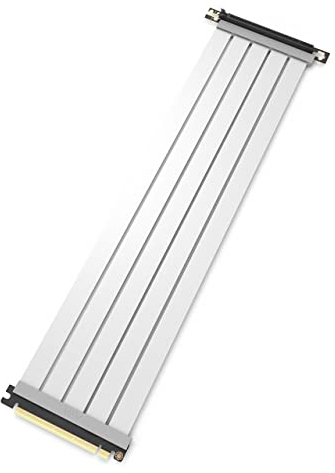 LINKUP - AVA PCIe 4.0 Gen 4 x16 Riserkabel - RTX 4090 RX7900 Ready - Steigere deine Gaming-Performance - 90 Grad Weiß (60cm)