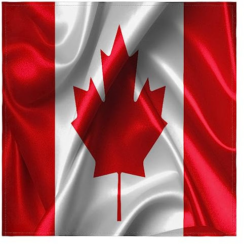 Stoffservietten mit kanadischer Flagge, 1 Stück, Kanada-Flagge, wiederverwendbar, waschbar, Küche, Esstisch, Servietten für Zuhause, Abendessen, Hochzeit, Bankett, Party, 50,8 x 50,8 cm