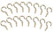 20pcs Heavy Duty Copper Plated Metal Screw-in Ceiling Hooks for Hanging Clothes Cups and More Easy to Install Metal Hangers for Home and Garden Use