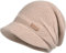 XYIYI Khaki Damen Sluchy Knit Beanie Hut Winter Weich Warm Schirmmütze Dickschädel Mütze