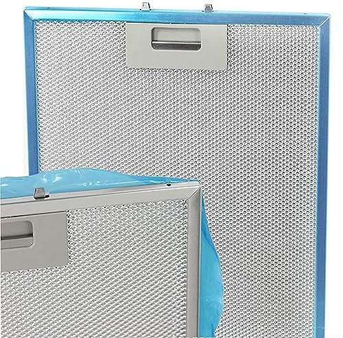 HEIBTENY Metal Grease Filter - 2 Pack, 350 X 285 X 9 Mm, 5 Layers Aluminised, For Kitchen Extractor Hoods