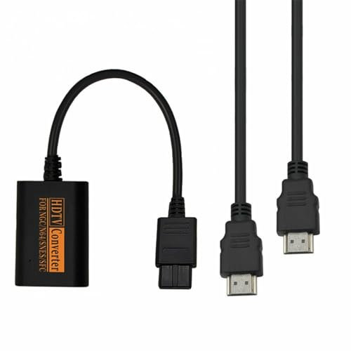 ZLiT Adaptateur vidéo N64 pour console de jeu, convertisseur HD numérique HDTV pour N64/SFC/NGC/SNES pour jeu Gamecube (noir)