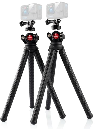 Lammcou Trípode Go Pro, Flexible Octopus Gorrila Pod y Montaje para Go Pro, Compatible con GoPro Hero Hero 12 11 10 9 Insta-360 X3 G3 Bendy Tripod Accesorio para Video Vlogging