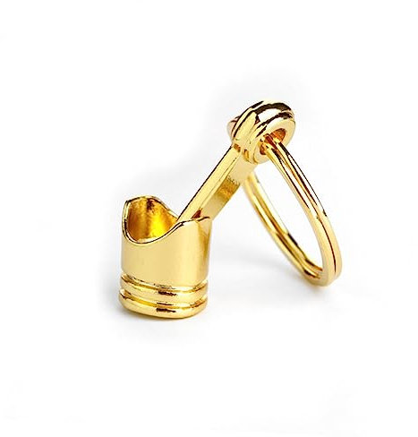 CALLARON Kolben Schlüsselanhänger Aus Metall Auto Schlüsselring Anhänger Taschen Handy Dekoration Kreatives Geschenk Für Geburtstag Valentinstag