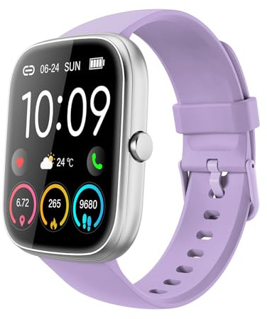 Reloj Inteligente Hombre Mujer, 1.91'' Smartwatch con Llamadas Bluetooth, 110+ Deportivos Pulsera Actividad con Pulsómetro/Monitor de Sueño/Podómetro,Impermeable IP68 Smart Watch para Android/iOS-2024