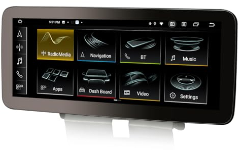 GONFEN 8-Kern 8G+128G Android 13 Autoradio mit GPS Navi für Audi A4/A5/B8/S4/S5/RS4/RS5 mit Bluetooth 5.0 Kabelloses Carplay Android Auto 12,3 Zoll-Touchscreen MMI Canbus WiFi DSP DAB+ TPMS