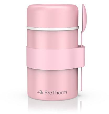 ProTherm Food Flask Premium for Hot Food - 420ml Stainless Steel Triple Walled Vacuum Insulated Leakproof Container Outdoor/Indoor | Keep Meals & Drinks 6-12 Hrs Hot & 12-24 Hrs Cold