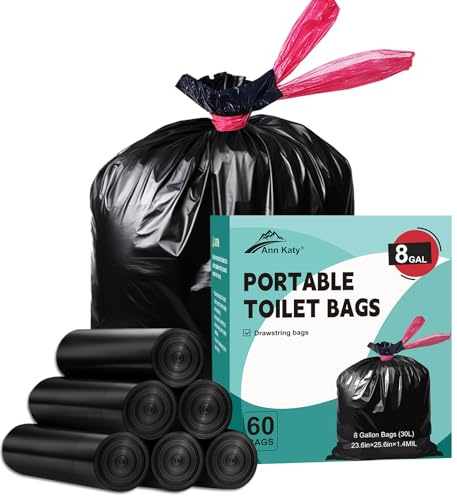 Ann Katy Tragbare Toilettenbeutel, auslaufsichere Abfallbeutel für Outdoor, Wandern