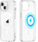 Yoedge Clear Magnetic Case for iPhone 13 mini with Built-in Magnets Compatible with MagSafe Charging 5.4 inch,Slim PC + TPU Silicone Protective Shockproof Bumper Cover, Transparent for iPhone 13 mini