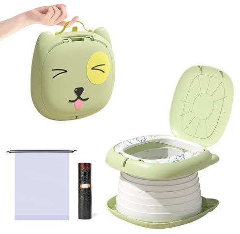 Faltbares Töpfchen,Töpfchen Unterwegs Kinder,Kinder Toilette,Reisetöpfchen Faltbar,Für Unterwegs Baby Töpfchen Training,Für Jungen Mädchen Windelfrei Töpfchen Auto Klapptöpfchen Kinder