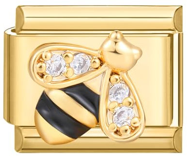 italian charms gold 9mm- fits all classic Italian style Bracelets set,Women's italian style bracelet Accessories