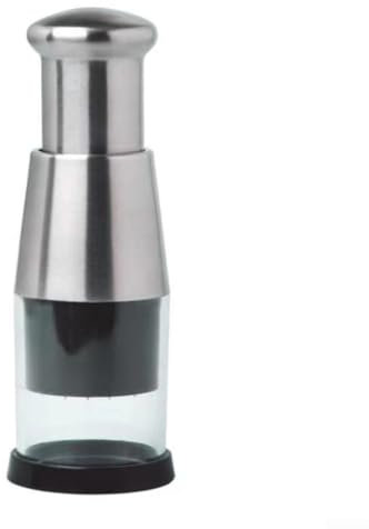 Hachoir à ail et poivre, en acier inoxydable 304, 8,5 x 8,5 x 22 cm, hachoir à oignon pressé pour ail et oignon