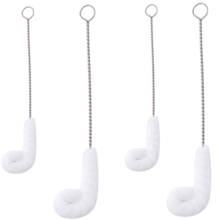 Hoement 12piezas Cepillos para Botellas y Copas De Limpiadores Curvables De Inoxidable para Biberones Tazas