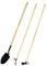 Mon Mobilier Design OGROD Lot d'outils de Jardinage Pelle bêche + râteau + serfouette Panne et Fourche