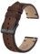 BISONSTRAP Distressed Leather Watch Strap, Watch Replacement Bands for Men, Quick Release Spring Bars, 22mm, Coffee Brown (Black Buckle)