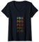 Femme Love Heart Psg Tee Grunge Vintage Style Noir Psg T-Shirt avec Col en V