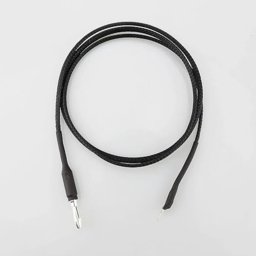 HIFI Silber Überzogene Audio Kabel Banane Zu Banane/spaten Plattenspieler Erdungskabel for Realistische MCS Phono Vinyl CD Lautsprecher verstärker(Banana to spade,1m)