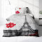 Träumschön Premium Bettwäsche 135x200 + 80x80 cm - Paris Design Grau - Sommer Bettwäsche aus Baumwolle – Weich, Atmungsaktiv & Hautfreundlich - bügelfrei