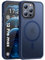 HuwaiH Handyhülle für iPhone 12 pro max Hülle,[Kompatibel mit Mag-Safe] Stoßfeste Kratzfeste Schutzhülle, Transluzente Matte Griffige Handyhülle für iPhone 12 pro max (Blau)