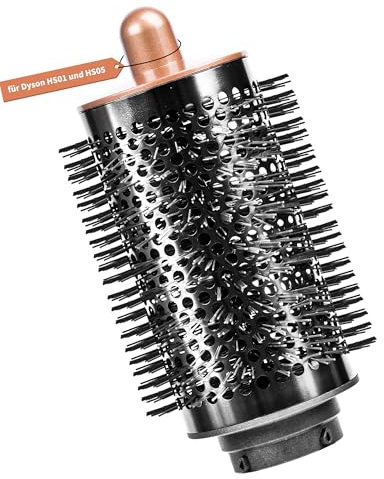 ZITFRI Verbesserte große, runde Volumenbürste für Dyson für Airwrap Aufsätze HS01 HS05, Volumenaufsatzbürste für schlaffes und flaches Haar, Gold