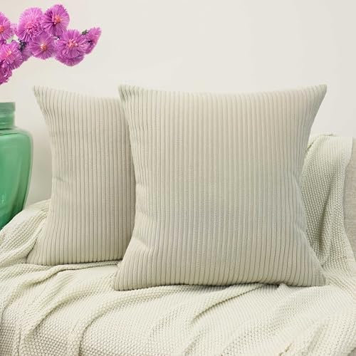 Amilian 2er Set Kissenbezug 50x50 cm - Bezüge für Sofakissen, Dekokissen, Zierkissen - Kissenhüllen 50 x 50 cm - Kissenhülle Tauglanz