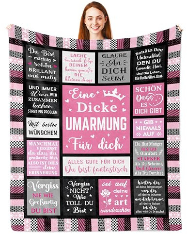 Geschenke für Freundin, Umarmung Geschenk, Geschenk Beste Freundin Geburtstag, Freundinnen Geschenkideen Geschenke, Aufmunterung Geschenke Freundin, Geschenke für Frauen Umarmung Decke 150x130CM