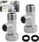 Annlpoy 2 Pièces robinet wc 3 voies adaptateur de raccord d'eau en t-stück raccord d'eau connecteur en t de plomberie en acier inoxydable 3/8,9/16, pour Toilettes et Plomberie Domestique