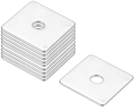 PATIKIL 36 Stück Vierkantscheibe, Quadratische Unterlegscheibe M6 x 30 x 2mm, Edelstahl Vierkantplatte, Rechteckige Unterlegscheibe flach, mit Rundem Loch für Bolzen Gewindestangen